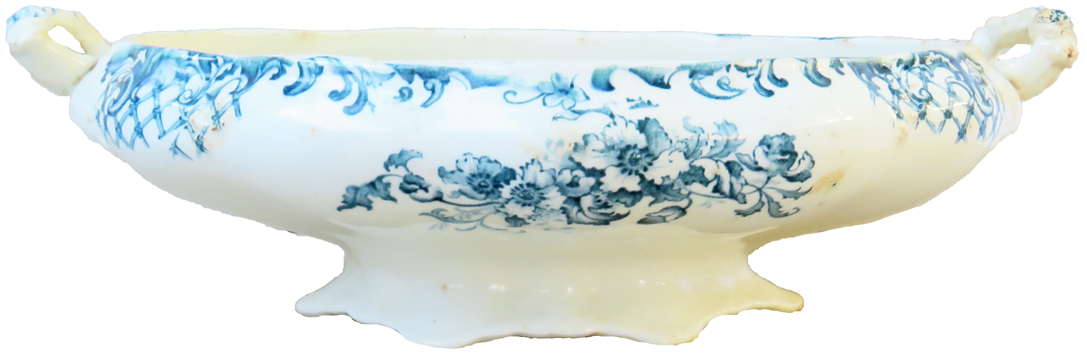 19thC French Blue & White Serving Bowl 19thC French Blue & White Serving Bowl~P77757514