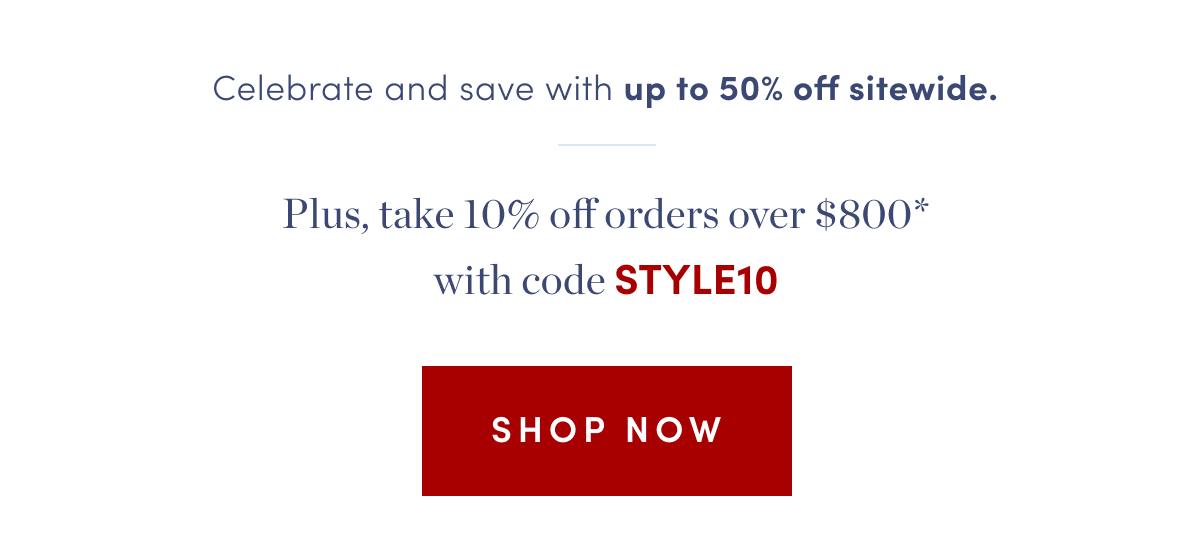 Up to 50% Off Sitewide