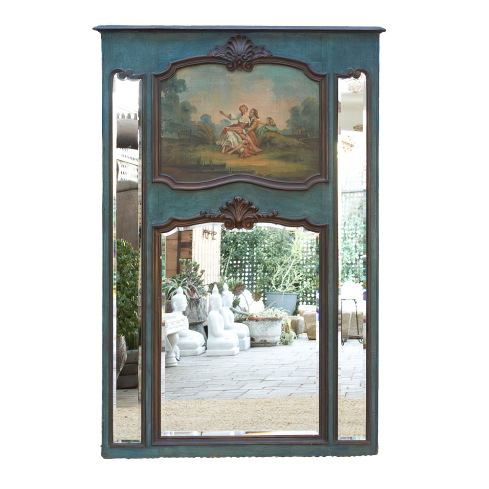 Rococo Antique French Trumeau Mirror~P77755622