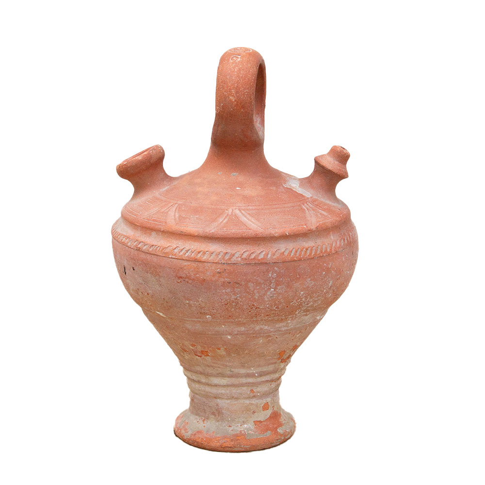 Antique Spanish Terracotta Botijo Vessel~P77753996