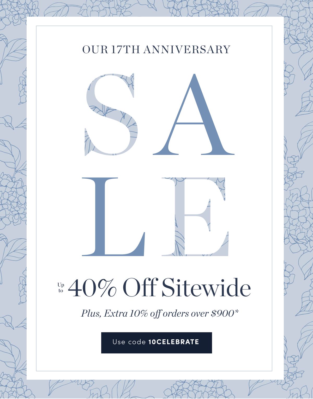 Up to 40 Percent Off Sitewide