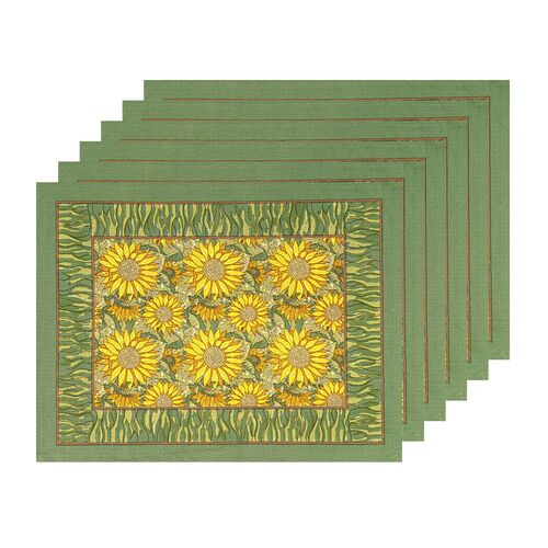 Sunflower Mats, Set of 6
