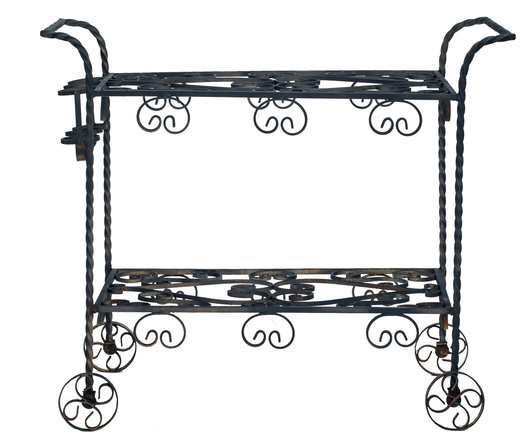Wrought Iron Outdoor Bar Cart~P77659441