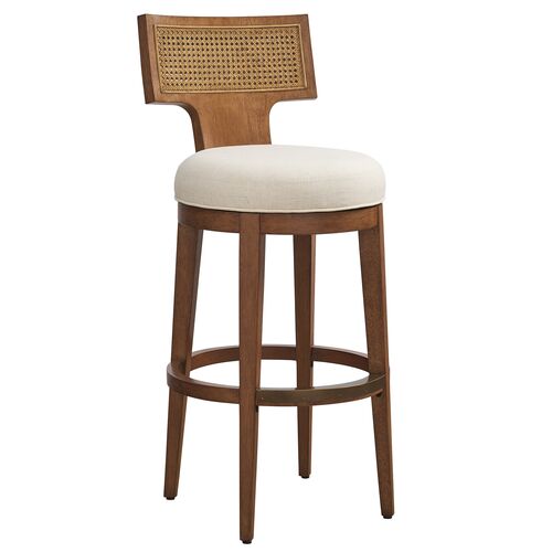 Calavera Woven Swivel Bar Stool, Sierra Tan/White/Ivory Calavera Woven Swivel Bar Stool, Sierra Tan/White/Ivory