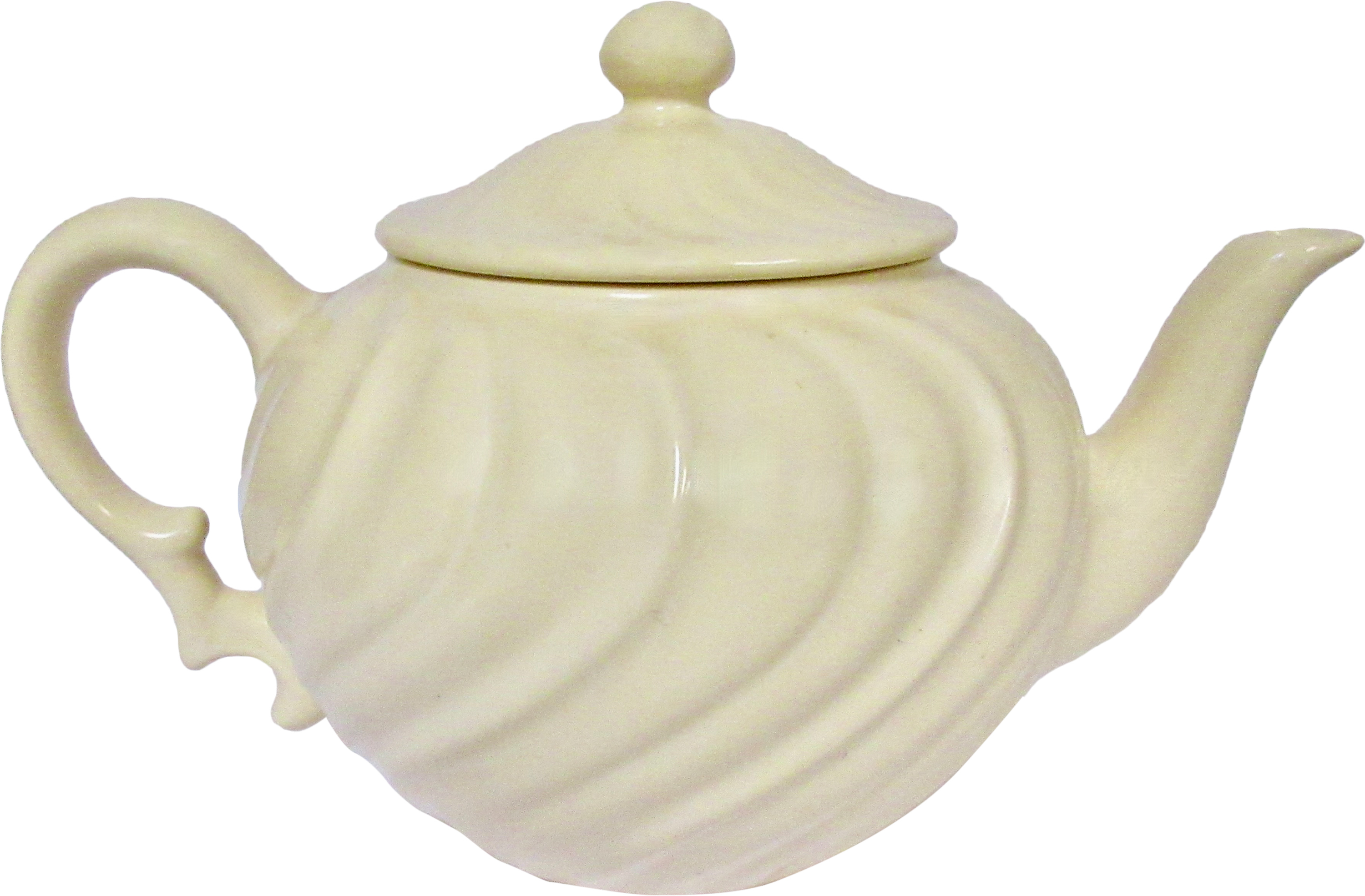 1940s Gladding McBean Swirl Teapot~P77642274