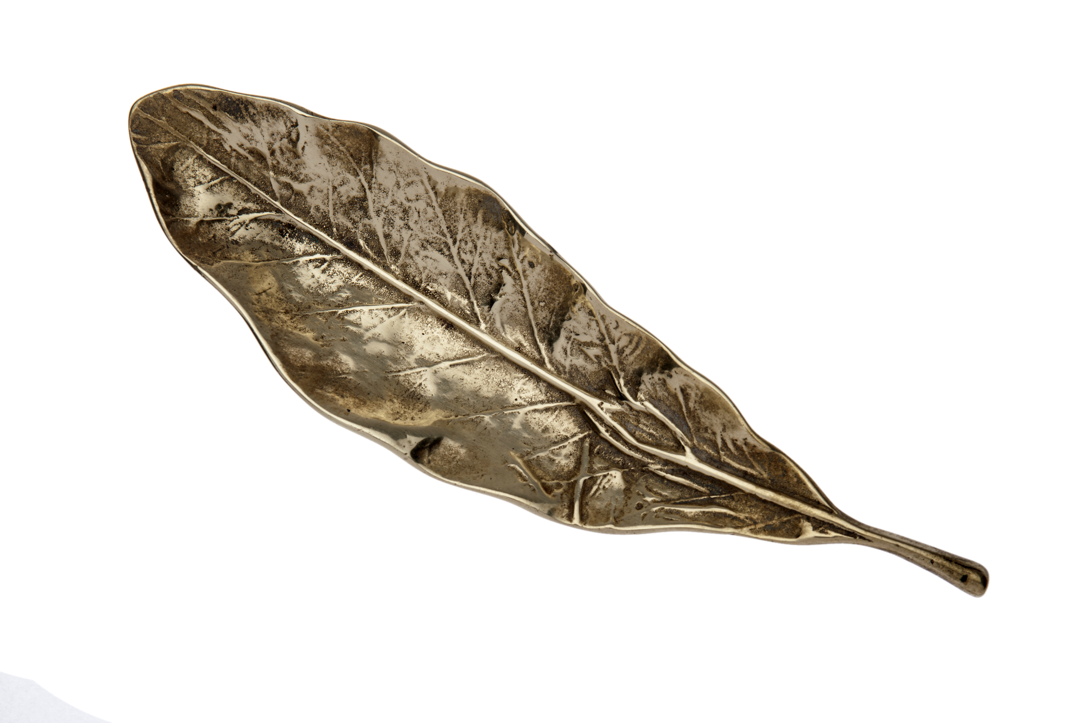 Cast Brass Tobacco Leaf by Oskar Hansen~P77658257