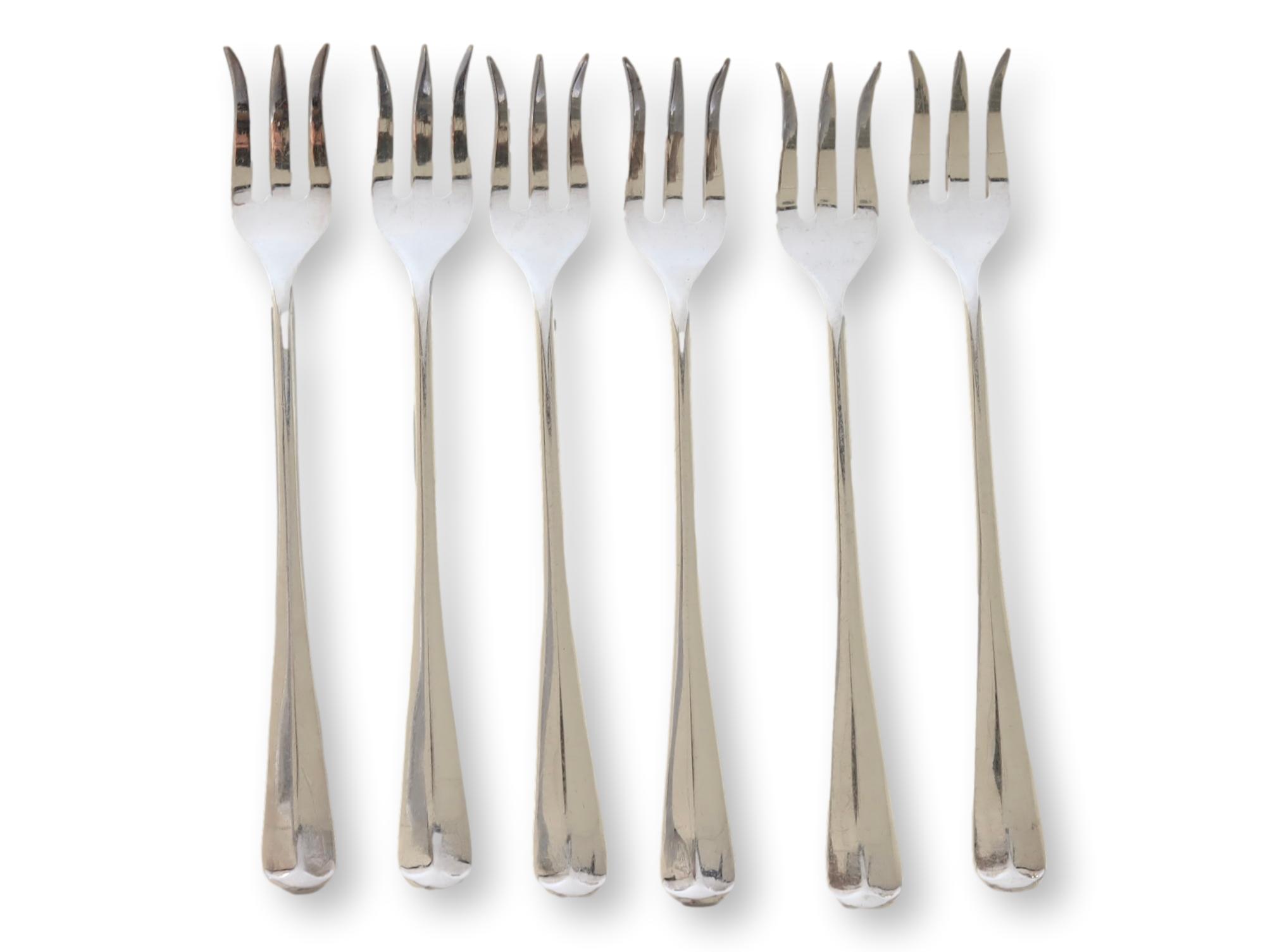 Silver-Plate Seafood Forks, Set of Six~P77689097