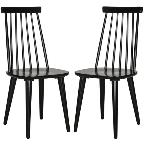 S/2 Flynn Side Chairs, Black~P44879624