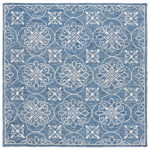 Rowan Rug, Navy/Ivory