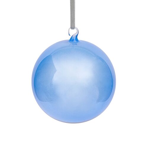 S/3 Glass Bubble Balls Ornament, Blue~P77632518