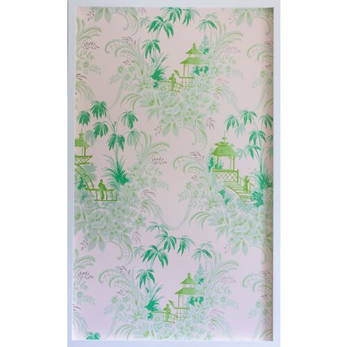 Dawn Wolfe, Pale Green Pagoda Wallpaper Panel~P77571823