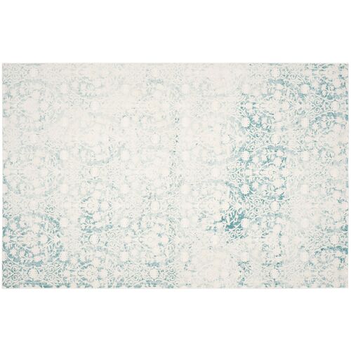 Xue Rug, Turquoise/Ivory~P46259158