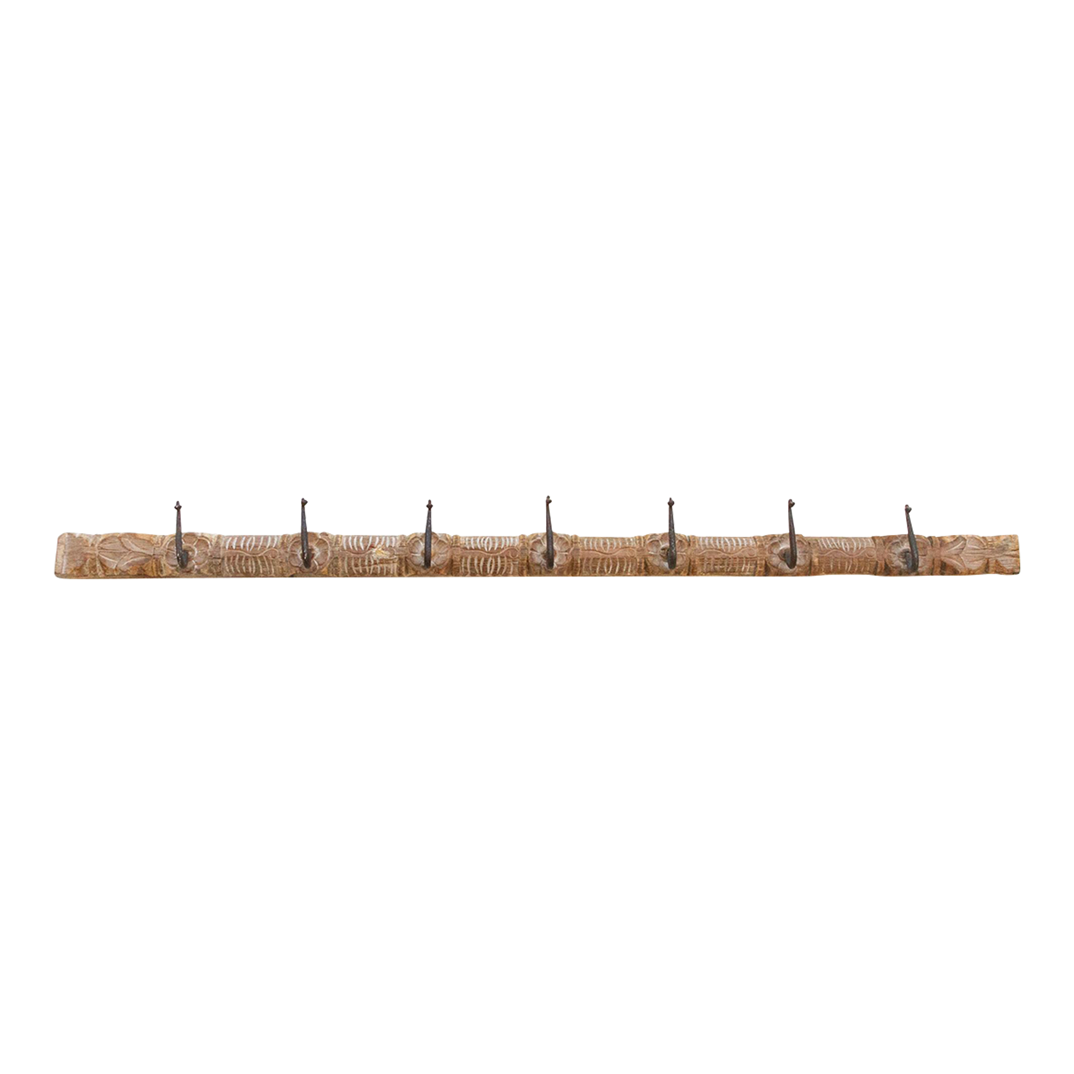 Rustic Floral Bleached Wood Wall Hook~P77708232