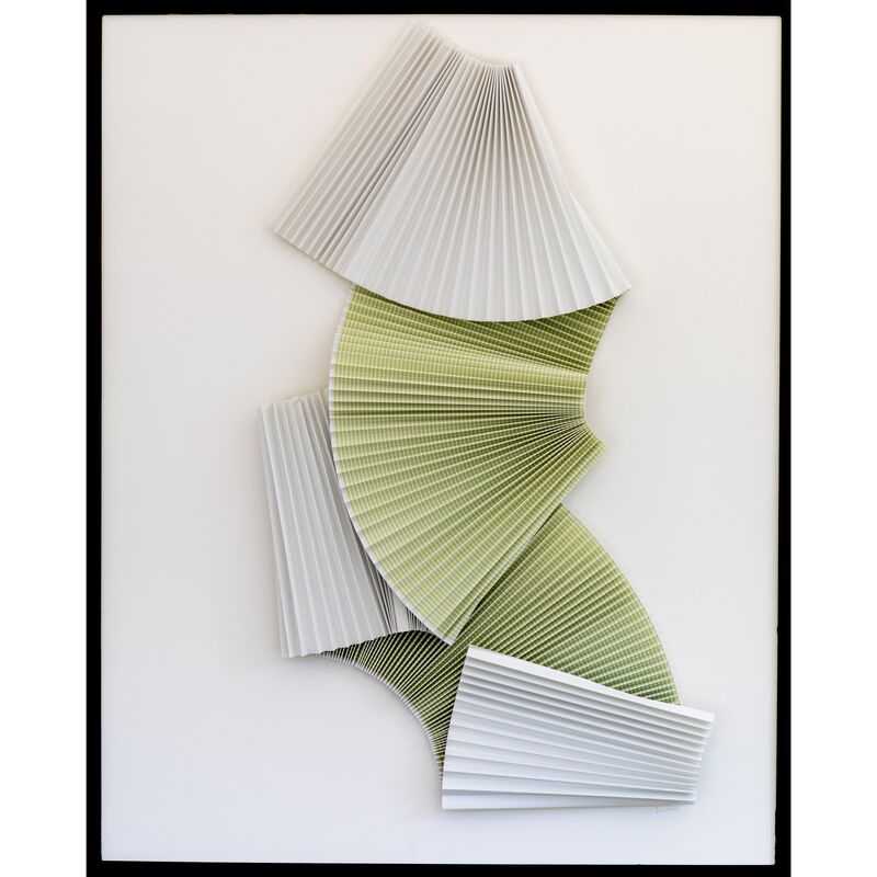 Dawn Wolfe, Pleated Celadon Abstract