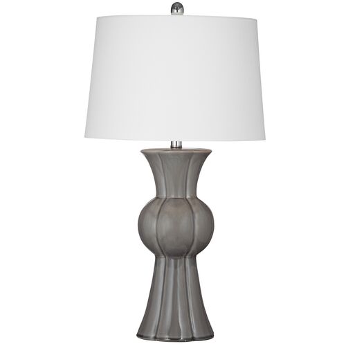 Imani Ceramic Table Lamp, Gray