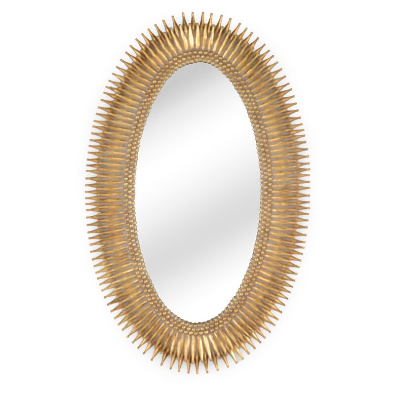 Lucius Oversize Mirror, Antiqued Gold