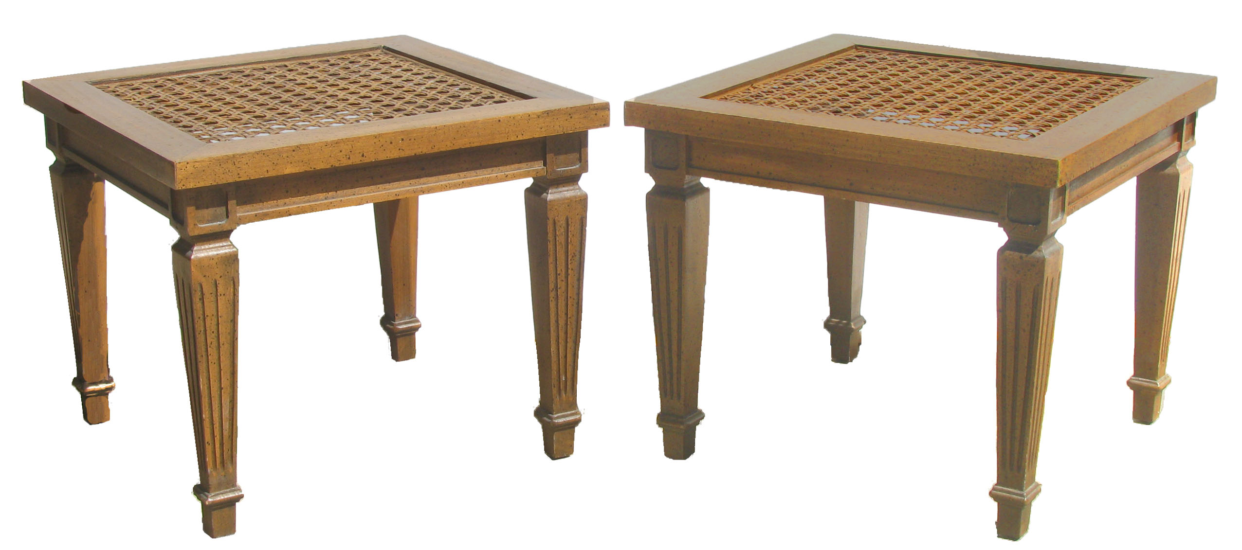 Regency Style Wood & Cane Accent Tables~P77666753