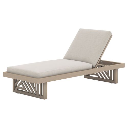 Jace Outdoor Chaise, Brown/Stone Gray~P77628229