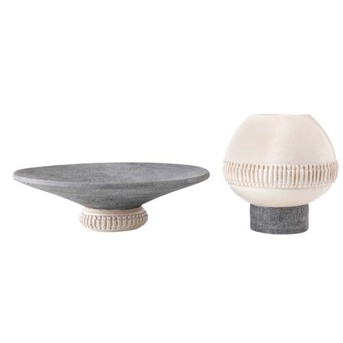 Taza Terracotta Tabletop Set, White
