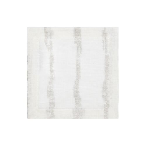 S/4 Cannes Cocktail Napkins, SIlver