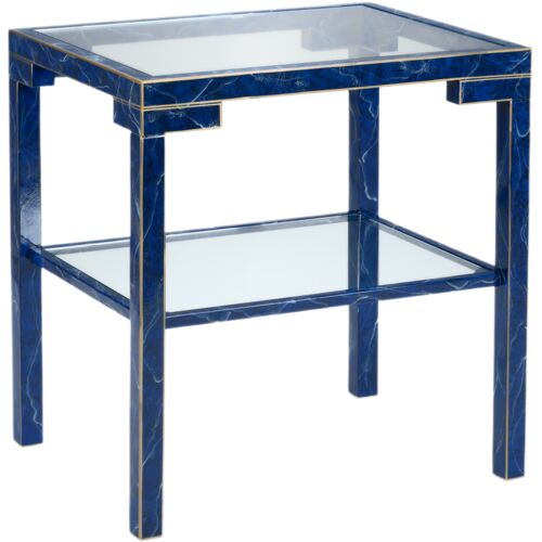 Decker Side Table, Lapis