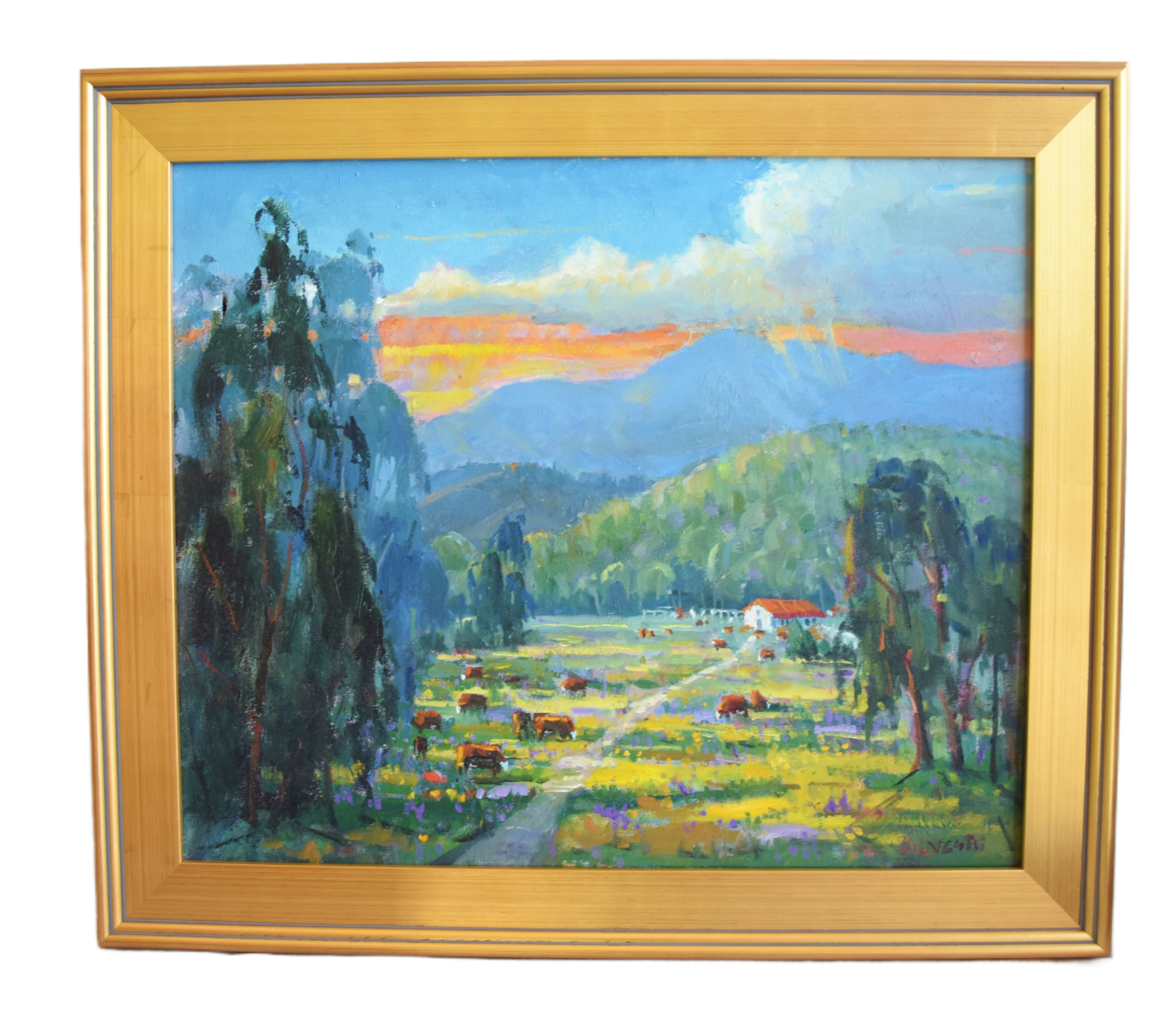 Silvio Silvestri, Farmhouse Oil Painting