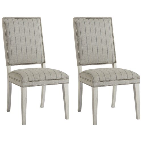 Coastal Living S/2 Shorewood Side Chairs, Gray/Blue~P77529537