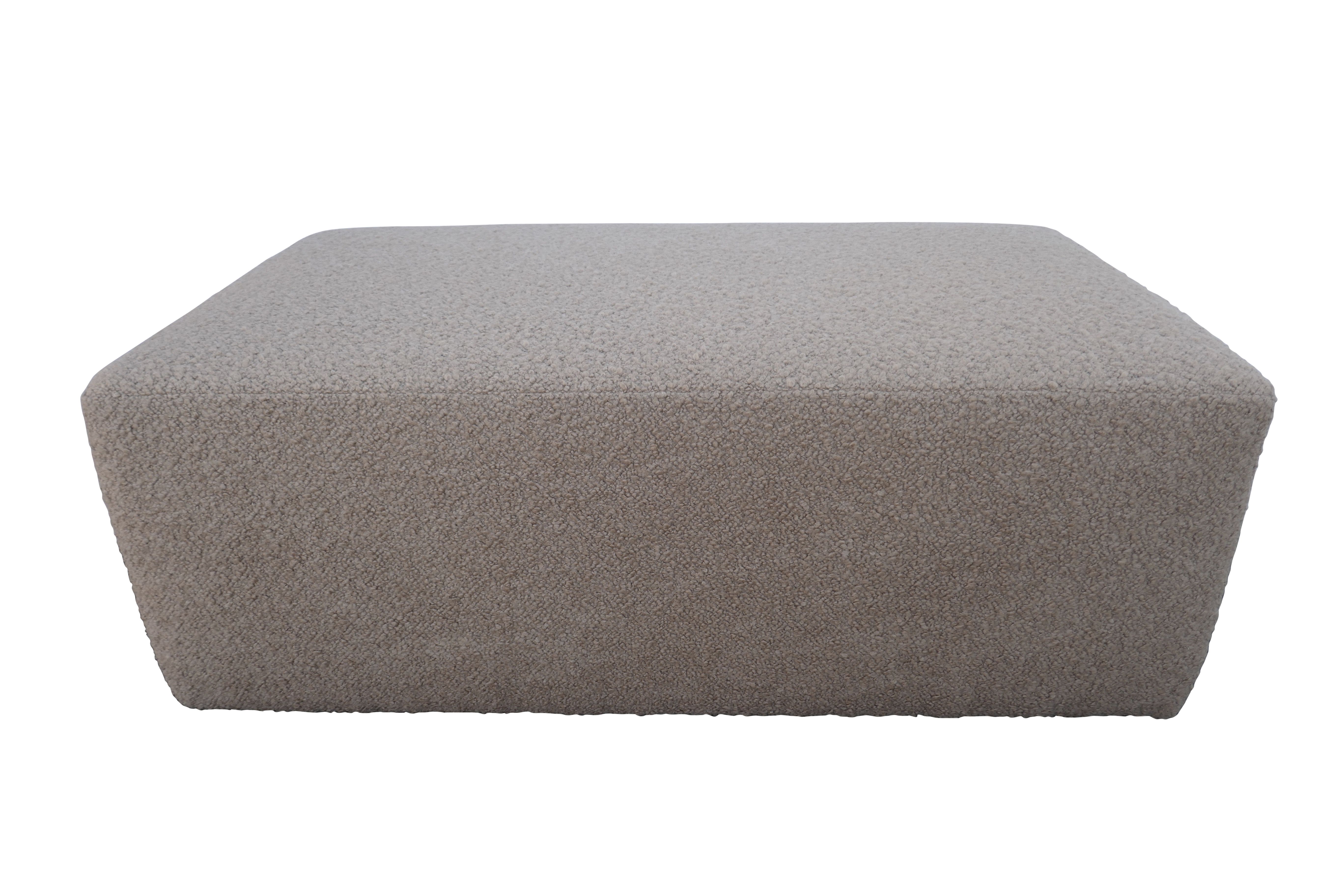 Camel Shearling Cocktail Ottoman~P77673978