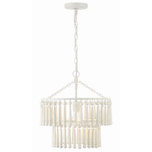 Tiana 1 Light Pendant, Matte White