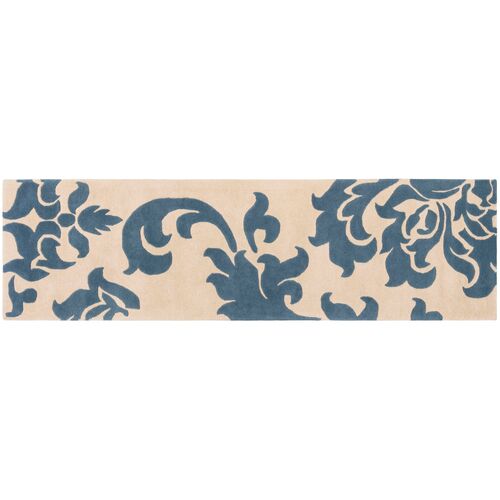 Fleur Rug, Blue Suede