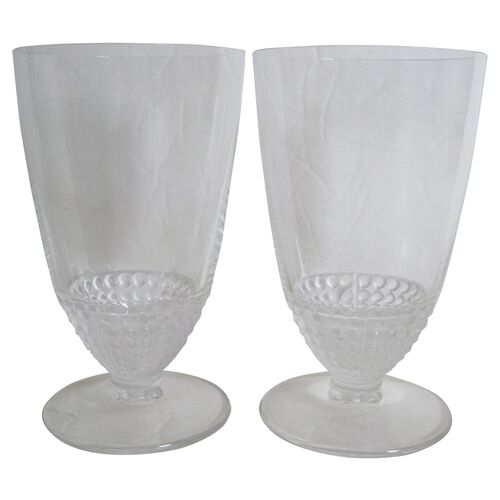 Lalique French Crystal Goblets, Pair~P77254319