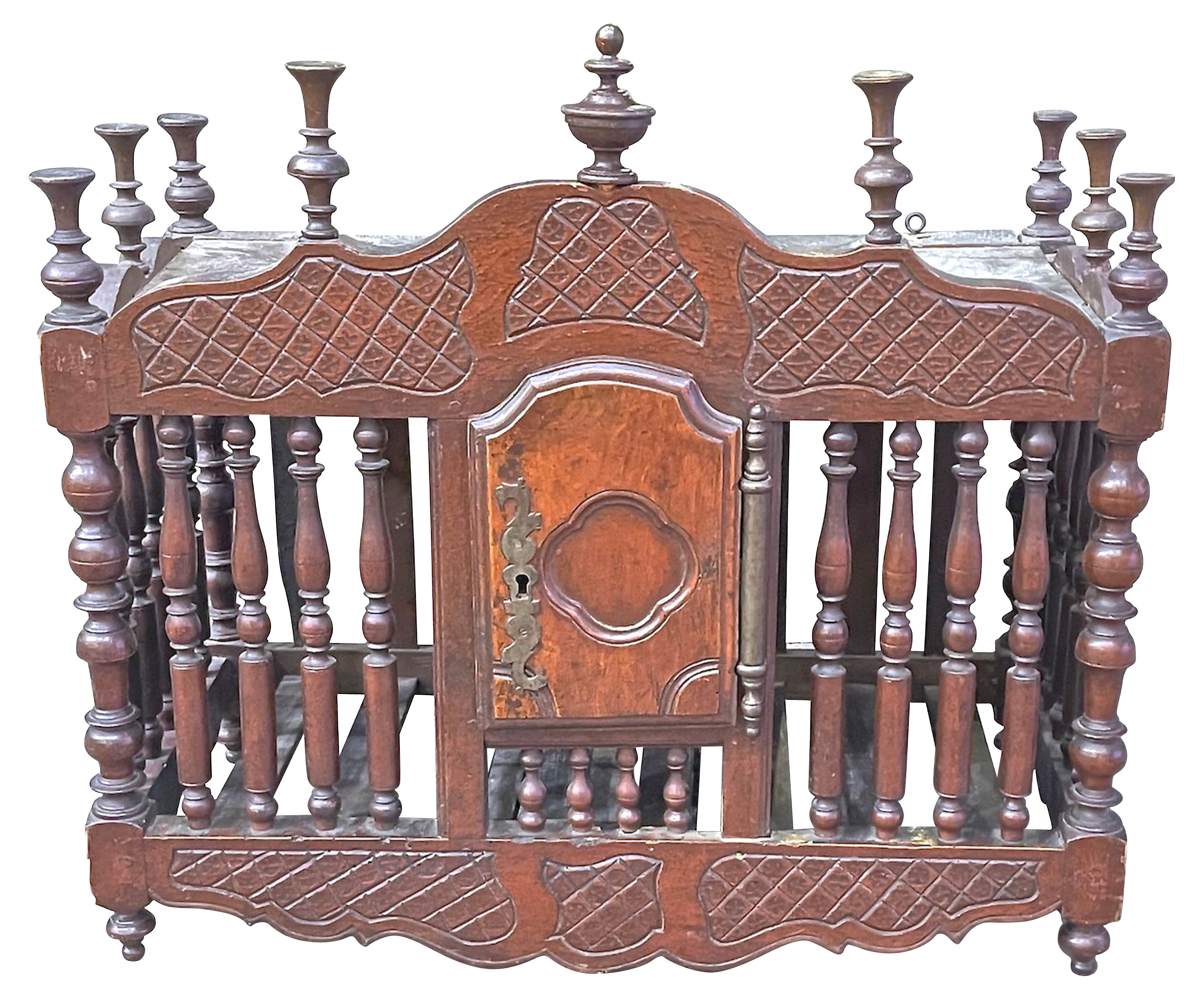 Antique French Wood Panetiere~P77615169