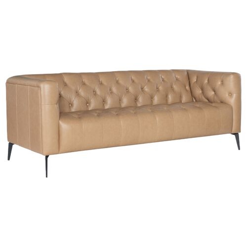 Nicolla Leather Stationary Sofa