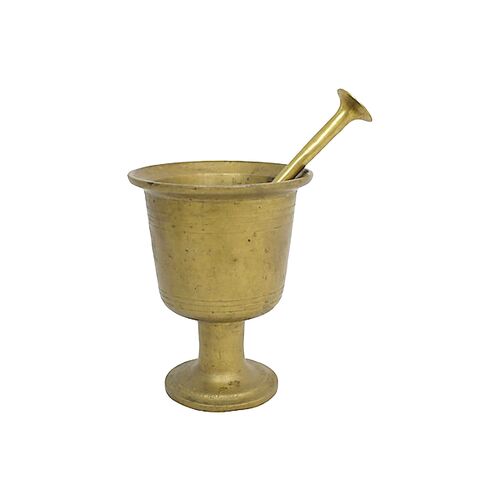 Large Brass Pestle &amp; Mortar~P77577740