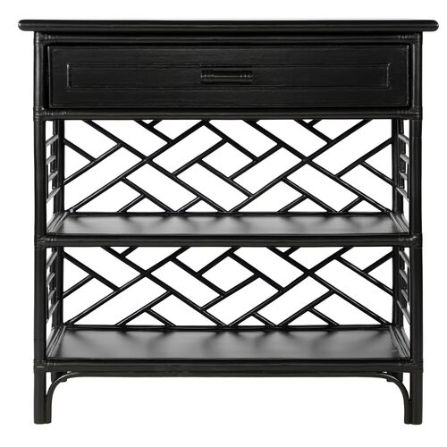 Chippendale Nightstand, Black~P77363812