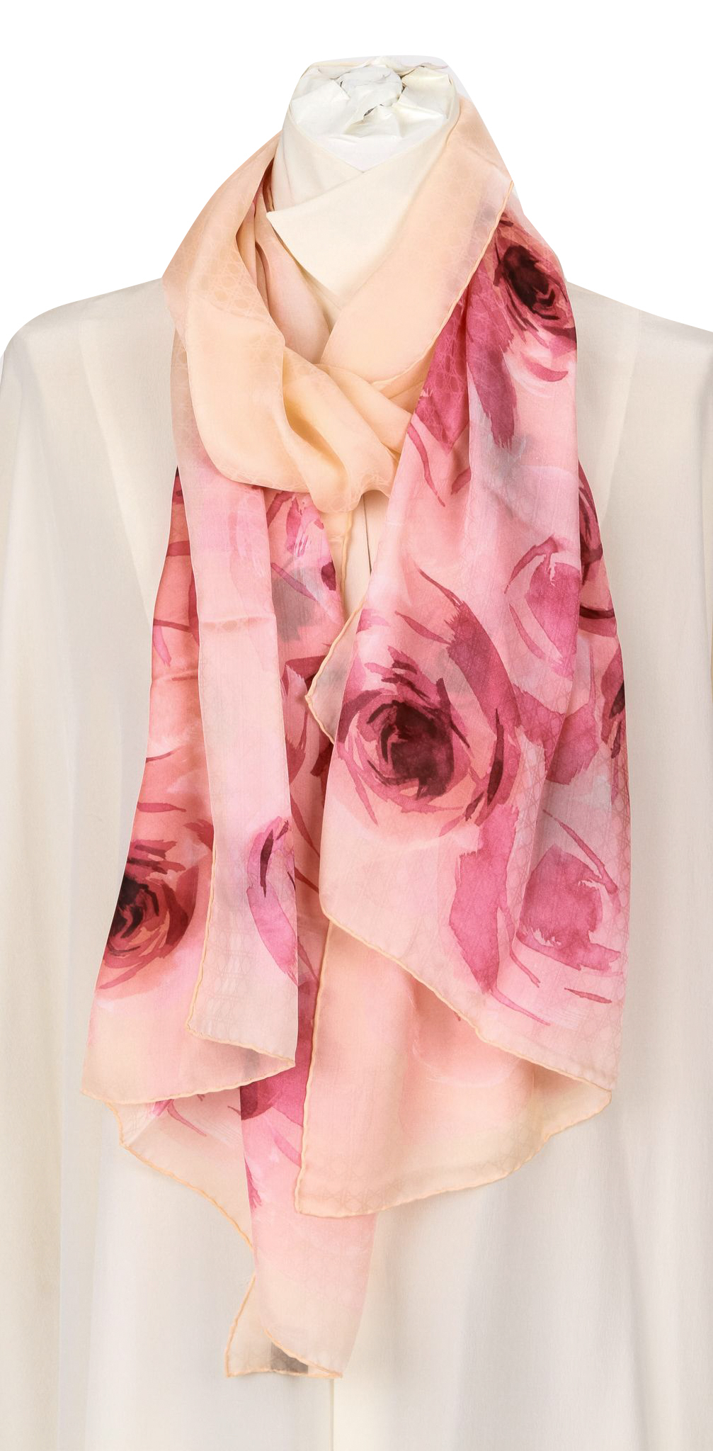 Dior brand new peach quilted stole silk~P77634307