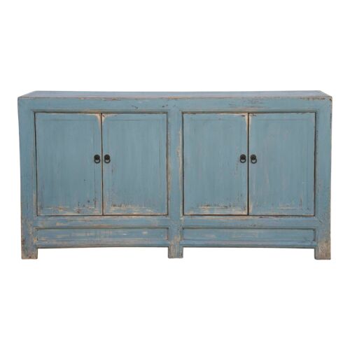 Coastal Blue Painted Asian Cabinet~P77668175