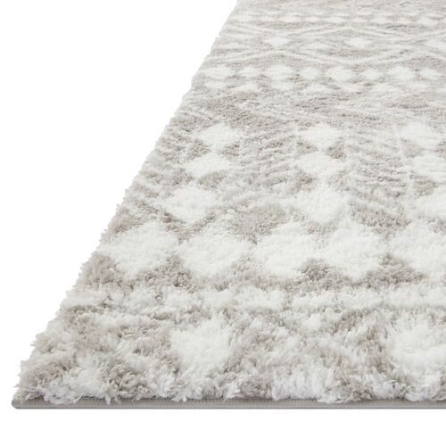 Loloi II Bliss Shag Collection Grey / White Rug Loloi II Bliss Shag Collection Grey / White Rug