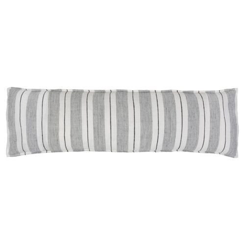 Laguna 18x60 Body Pillow, Gray/Charcoal Linen~P77501749