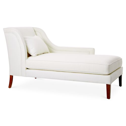 Roslin Right-Facing Chaise, White Linen~P77268402