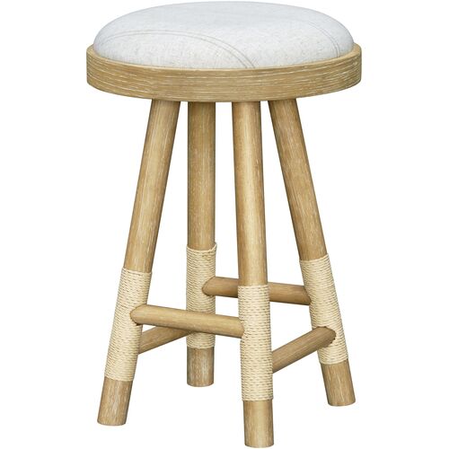 Esmarca Wooden Cord Wrapped Counter Stool