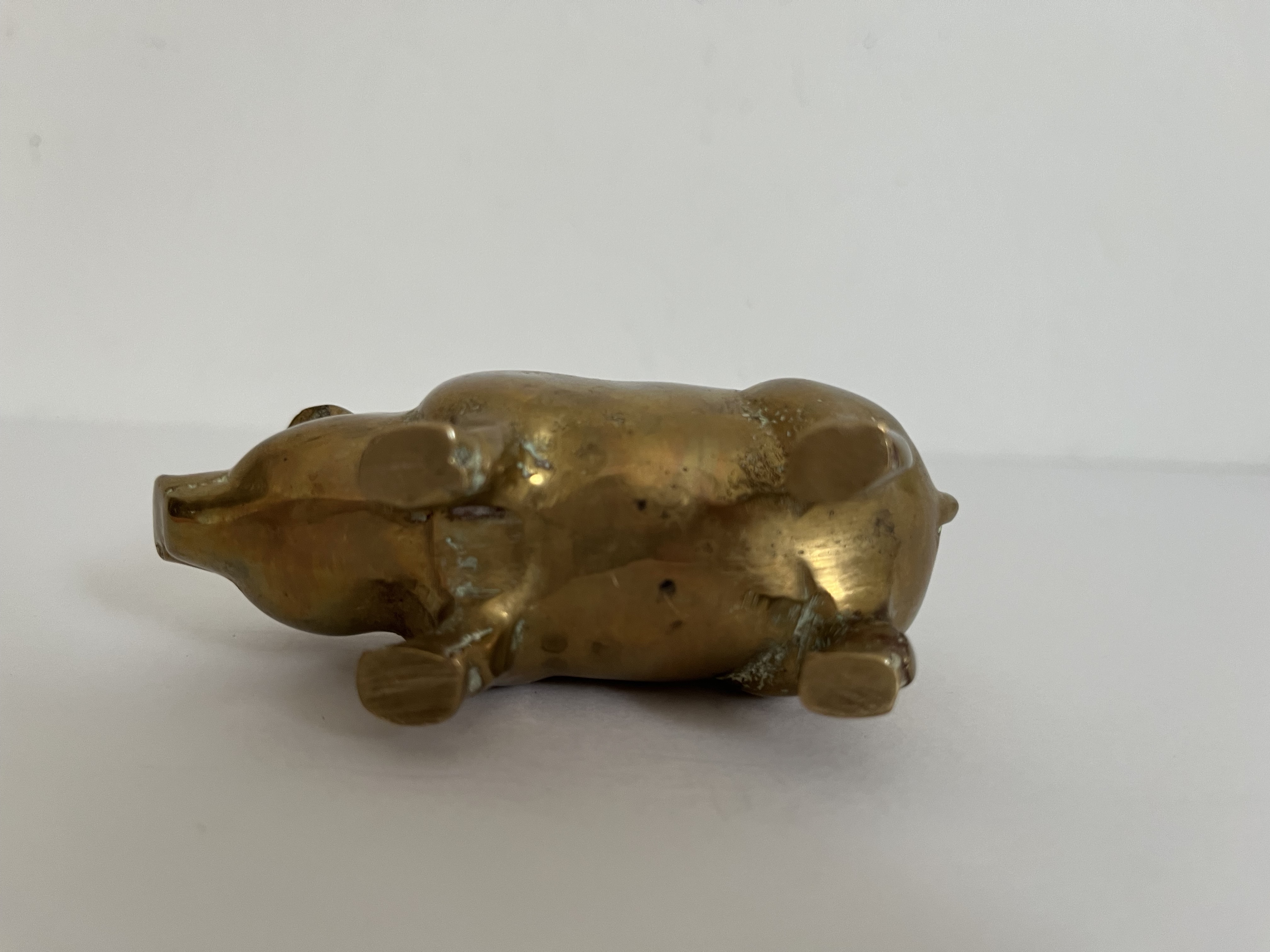 Brass Pig Candlestick~P77689911