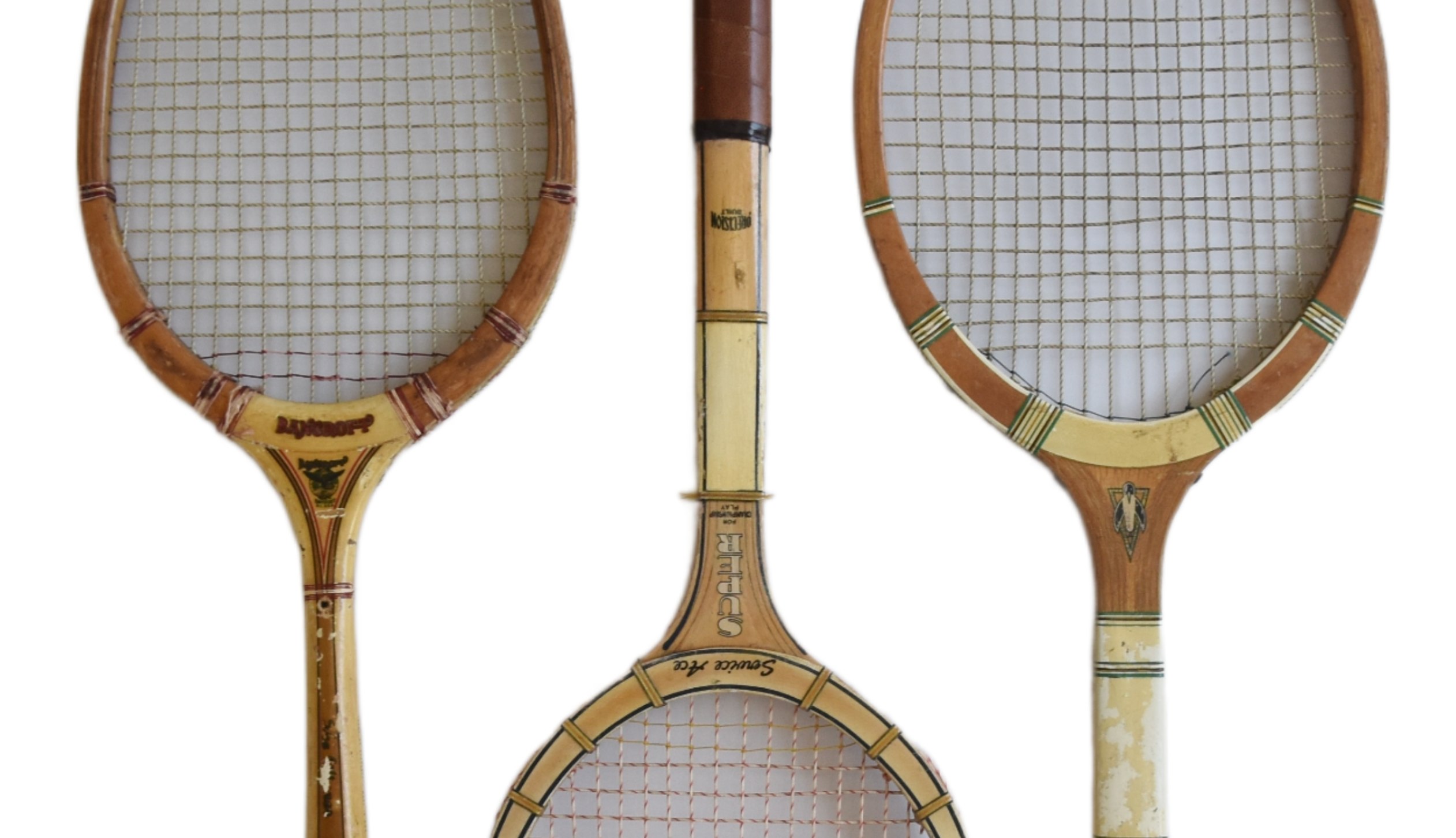 Vintage Decorative Tennis Racquets, S/3~P77672451