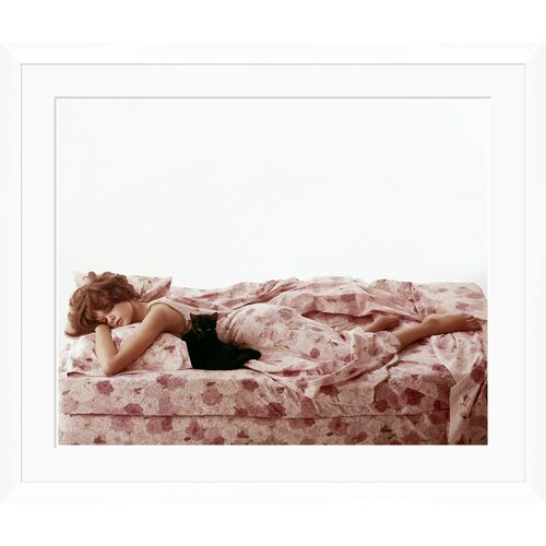 Vogue Magazine, "Sleeping on Floral Bed Linens," Karen Radkai, February 1, 1962 Photograph Vogue Magazine, "Sleeping on Floral Bed Linens," Karen Radkai, February 1, 1962 Photograph