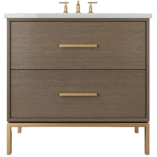 Briar White Oak Two-Drawer Single Bathroom Vanity Briar White Oak Two-Drawer Single Bathroom Vanity