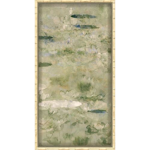 Lily Pond Reverie III 19" x 37" Framed Painting Lily Pond Reverie III 19" x 37" Framed Painting