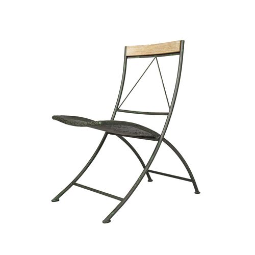 Vista Outdoor Garden Dining Chair, Verdigris/Teak~P77608242