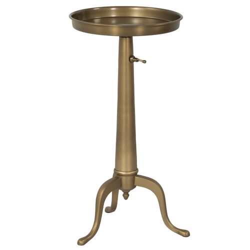 Guinevere End Table, Dark Matte Brass