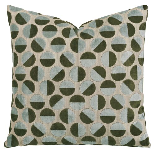 Cyma Pillow Cover - Green / Natural