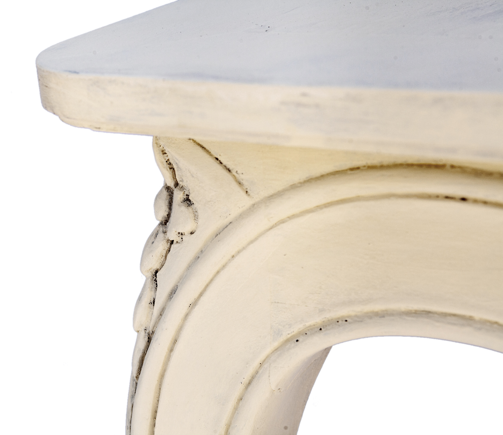 Creamy White Painted French Card Table~P77671634